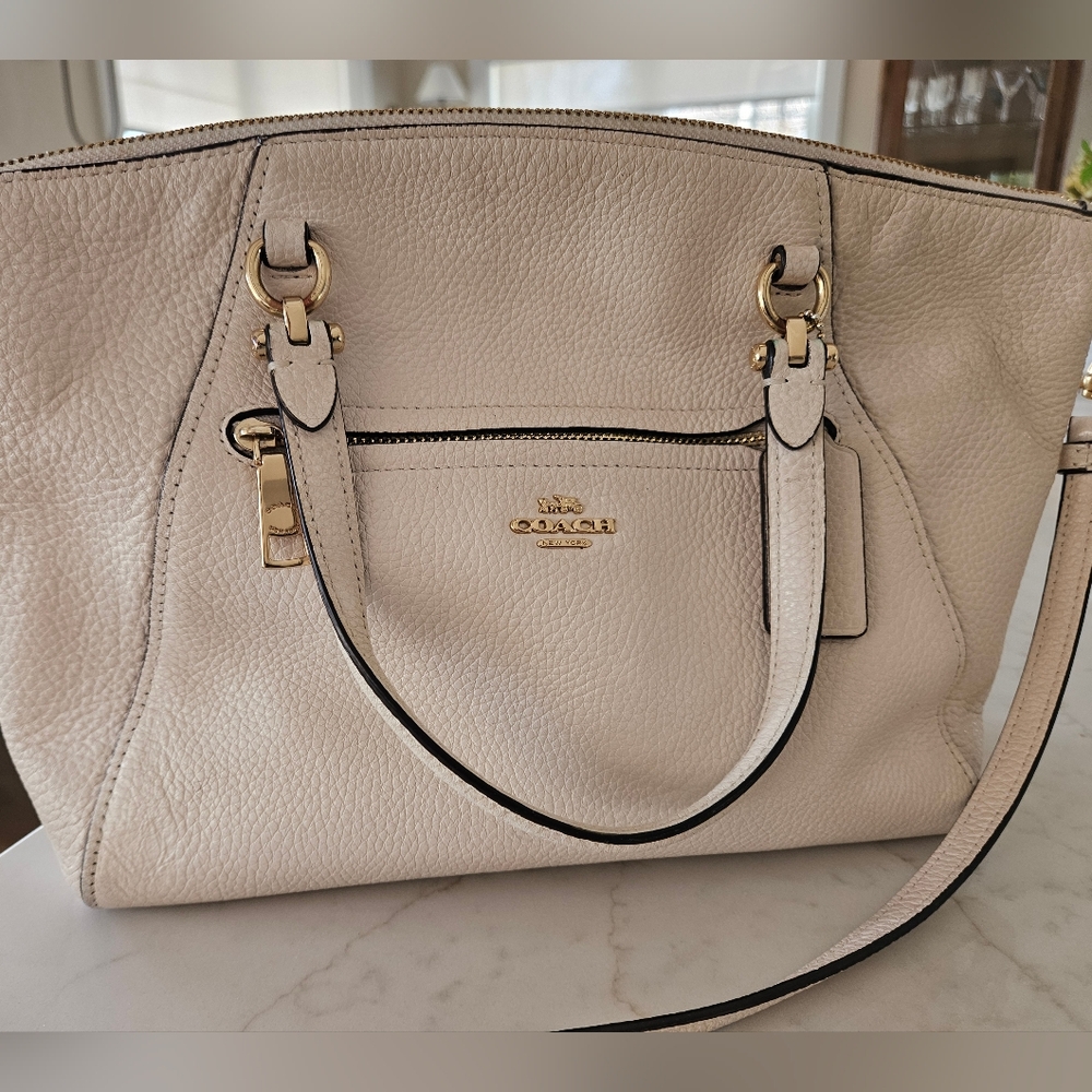 Coach Cream Leather Women's Bag